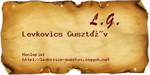 Levkovics Gusztáv névjegykártya